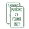 Signmission Parking by Permit Only, 12'' X 18'' 2 Signs, Heavy Gauge Aluminum, 2PK A-1218-2PACK-23453 - alternate 1