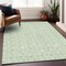 Homeroots 9' X 12' Mint Green And Beige Ogee Washable Indoor Outdoor Area Rug 601630 - alternate 7