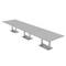 Skutchi Designs Rectangle Conference Table With Power Unit, 48 in W, 192 in L, Grey HAR-REC-48X192-DOU-U779-NA - alternate 1