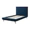 Homeroots Denim Blue Solid Wood Twin Upholstered Linen Bed 544843 - alternate 4
