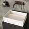 Vigo Montauk Modern White Matte Stone 18 in. L x 13 in. W x 5 in. H Rectangular Vessel Bathroom Sink VG04023 - alternate 2