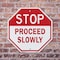 Signmission Stop Proceed Slowly, 10 Inch X 10 Inch, Aluminum Metal Signs OC-A-10-272 - alternate 3