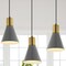 Jonathan Y Apollo 33.5" 3-Light Mid-Century Modern Iron Adjustable Linear LED Pendant, Gray/Brass Gold JYL6134C - alternate 3