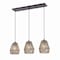 Jonathan Y Ibiza Island 30" 3-Light Woven Rope/Metal Bohemian Coastal LED Linear Pendant, Oil Rubbed Bronze/Natu JYL1124A - alternate 6