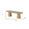 Homeroots 86" Natural Wood Double Pedestal Base Oval Dining Table 720683 - alternate 3