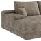 Homeroots 107" Camel Corduroy Modular Compression Foam Sofa With Ottoman And Toss Pillows 712956 - alternate 3