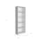 Homeroots Set of Three White Wood Five Tier Modular Bookcase with Two Doors, 3PK 546615 - alternate 2