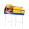 Signmission Donut Burger Die Cut Yard Sign & Stake outdoor plastic coroplast window, C-DC-2436-Donut Burger19 C-DC-2436-Donut Burger19 - alternate 1