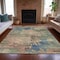 Homeroots 9' X 12' Blue Green And Beige Abstract Washable Indoor Outdoor Area Rug 630727 - alternate 4
