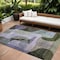 Homeroots 9' X 12' Olive Green Purple And Charcoal Abstract Washable Indoor Outdoor Area Rug 604448 - alternate 1