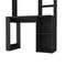 Homeroots 58" Black Wood Computer Desk With Hutch 526175 - alternate 6