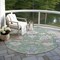 Homeroots 8' Sage Ivory And Pink Round Floral Washable Indoor Outdoor Area Rug 605333 - alternate 3
