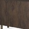 Homeroots 36in Dark Brown Solid Wood Carved Geometric Accent Cabinet With Two Doors 611065 - alternate 3