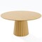 Homeroots 60" Brown Solid Wood Pedestal Base Round Top Dining Table 721014 - alternate 1