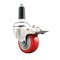 Service Caster 3 Inch 316SS Red Poly Swivel 1 Inch Expanding Stem Caster Lock Brake SCC SCC-SS316TTLEX20S314-PPUB-RED-1 - alternate 1