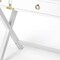Homeroots 40" White Solid Manufactured Wood Writing Desk With Three Drawers 389453 - alternate 3