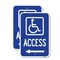 Signmission Access With Updated Isa Symbol and Left Arrow, 12'' X 18'' 2 Signs, Heavy Gauge Aluminum, 2PK A-1218-2PACK-24358 - alternate 1
