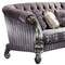 Homeroots 76in Purple And Platinum Velvet Loveseat and Toss Pillows 515709 - alternate 3