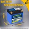 Goodyear GYTX5L-LI Lithium LiFePO4 12.8V 150CCA Rechargeable High Performance Powersport Battery GY4148415 - alternate 2