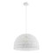 Jonathan Y Campana 20" 1-Light Bohemian Modern Woven Rope/Iron LED Pendant, White JYL6504E - alternate 4