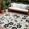 Homeroots 10' X 14' Ivory And Black Floral Washable Indoor Outdoor Area Rug 600011 - alternate 1
