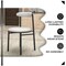 Leisuremod Lume Modern Dining Side Chair in Polyester with Black Steel Frame in White, 4PK LC20W4 - alternate 4
