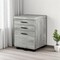 Homeroots 25" Grey Particle Board And Wood Filing Cabinet With Drawers 333502 - alternate 3
