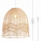 Jonathan Y Sofia 17.5" 1-Light Farmhouse Coastal Rattan 180" Cord Plug-In or Hardwired LED Pendant, Brown JYL1400A - alternate 1