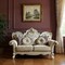Homeroots 70in Gold And Pearl Velvet Loveseat and Toss Pillows 515707 - alternate 2