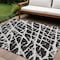 Homeroots 8' X 10' Black and White Abstract Washable Non Skid Indoor Outdoor Area Rug 559241 - alternate 1