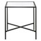 Homeroots 22" Black And Clear Glass And Steel Square End Table 543835 - alternate 3