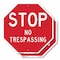 Signmission Stop No Trespassing, 10 inch X 10 inch, Aluminum Metal Signs, 2PK OC-A-2PACK-10-264 - alternate 1