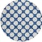 Homeroots 8' Navy Blue And Ivory Round Polka Dot Washable Indoor Outdoor Area Rug 595255 - alternate 3