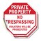 Signmission Private Property No Trespassing Vio, 4 inch X 4 inch, Vinyl Decal, 2PK OC-D-2PACK-4-148 - alternate 1