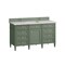 James Martin Vanities Brittany 60'' S Vanity, Smokey Celadon w/ Jasmine Pearl Top w/FreePower Wireless Charger 650-V60S-SC-FEJP - alternate 3
