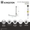 Kingston Brass 24" x 24" L-Shaped Stainless Steel ADA Grab Bar - Left Hand, Brushed Brass GBL1424CSL7 - alternate 2
