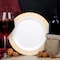 Smarty Had A Party 7.5" White with Pink and Gold Mosaic Rim Round Plastic Appetizer/Salad Plates (120 Plates), 120PK 897PG-CASE - alternate 4