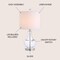 Jonathan Y Colette 20" Mini Glass LED Table Lamp, Clear JYL1029A - alternate 6