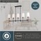 Vaxcel Camden 5 Light Matte Black Linear Chandelier Island Pendant Fixture White Fabric Shade H0289 - alternate 3