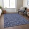 Homeroots 5' X 8' Navy Blue Denim Blue And Ivory Floral Washable Indoor Outdoor Area Rug 581907 - alternate 6