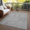 Homeroots 9' X 12' Charcoal And Ivory Geometric Washable Indoor Outdoor Area Rug 600736 - alternate 4
