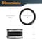 Powertec 4 in. Dust Control Flex Cuff with Steel Hose Clamps, Hose Connector Rubber Cuff Coupler, 3PK 70149-P3N - alternate 3
