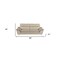 Homeroots 86" Beige Leather Sofa With Silver Legs 329491 - alternate 3