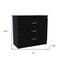 Homeroots 31" Black Three Drawer Dresser 472119 - alternate 5