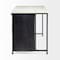 Homeroots Solid Iron Black Body White Marble Top Kitchen Island With 4 Drawer 380614 - alternate 2