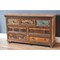 Homeroots 60" Brown Solid Wood Seven Drawer Triple Dresser 489193 - alternate 2