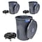 Magnum Tool Gray 44 Gallon Trash Can Set, Trash Can, Quiet Dolly, and Reinforced Lid, 3 Set CMTC-CLD0-44G03 - alternate 1