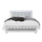 Homeroots Modern Luxurious White Queen Bed With Padded Headboard  Led Lightning 383862 - alternate 2