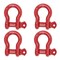 Mytee Products 1/2in Anchor Shackle Forged Carbon Steel w/Alloy Screw Pin WLL # 2.0 Tons 4,000 lbs, 4PK SHACKLE-ANCHOR-SP-12x4 - alternate 1