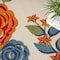 Homeroots 8' Ivory Orange and Blue Round Floral Indoor Outdoor Area Rug 527632 - alternate 6